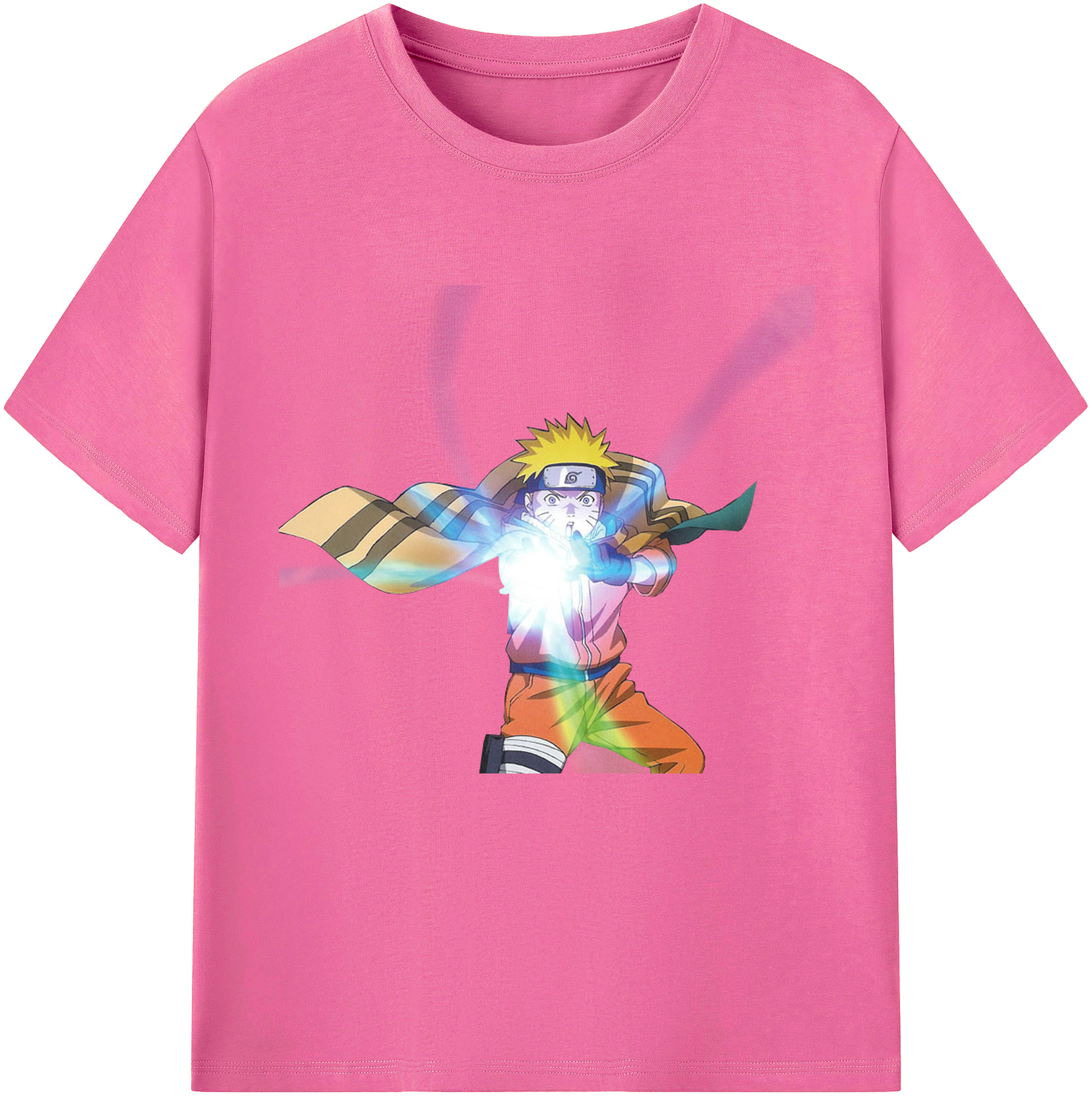 （画像用） NARUTO -ナルト- うずまき ナルト Uzumaki Naruto レディースカジュアルプリントTシャツ（綿100％）